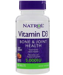 Комплексы витаминов и минералов Natrol Vitamin D3 5,000IU  (90 таб)