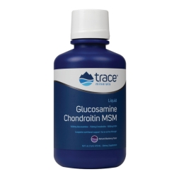 БАДы для мужчин и женщин Trace Minerals Glucosamine Chondroitin &amp; MSM Liquid   (473 мл)