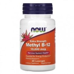 Комплексы витаминов и минералов NOW Methyl B-12 10,000mcg   (60 lozenges)