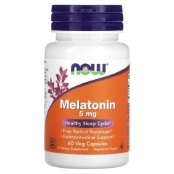 Добавки для сна NOW Melatonin 5 мг  (60 капс)