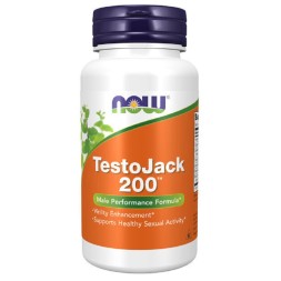Препараты для повышения тестостерона NOW TestoJack 200  (60 капс)