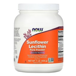 БАДы для мужчин и женщин NOW Sunflower Lecithin Pure Powder  (454g.)