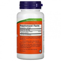 Saw Palmetto (Со Пальметто) NOW NOW Saw Palmetto Extract 160 mg 120 softgels  (120 softgels)